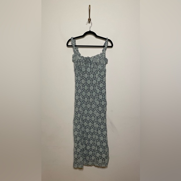 Free People Lucinda Lace Midi Dress in Lilypad Combo - Picture 5 of 8
